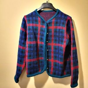 Vintage Plaid Cardigan